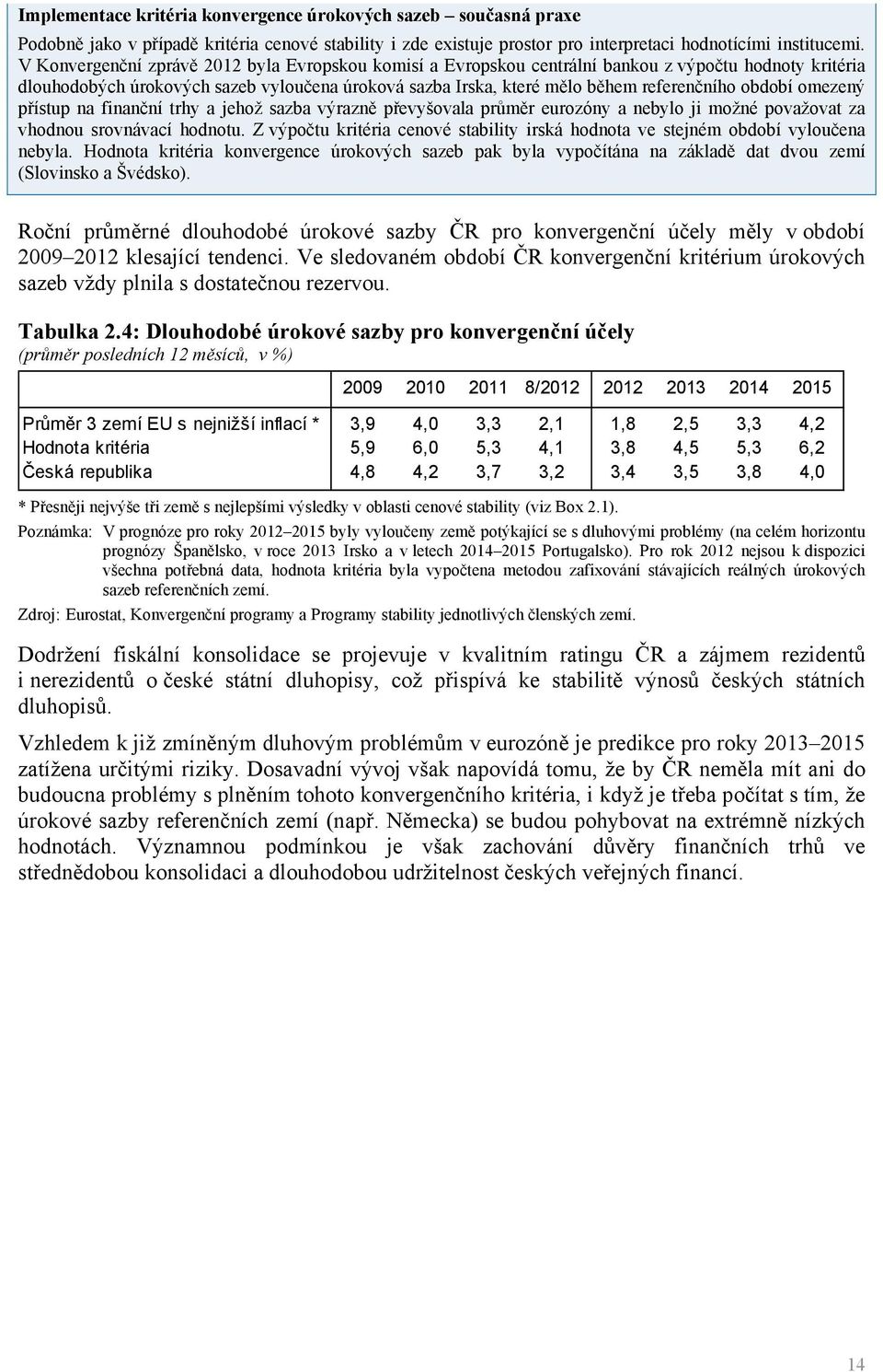 období omezený přístup na finanční trhy a jehož sazba výrazně převyšovala průměr eurozóny a nebylo ji možné považovat za vhodnou srovnávací hodnotu.