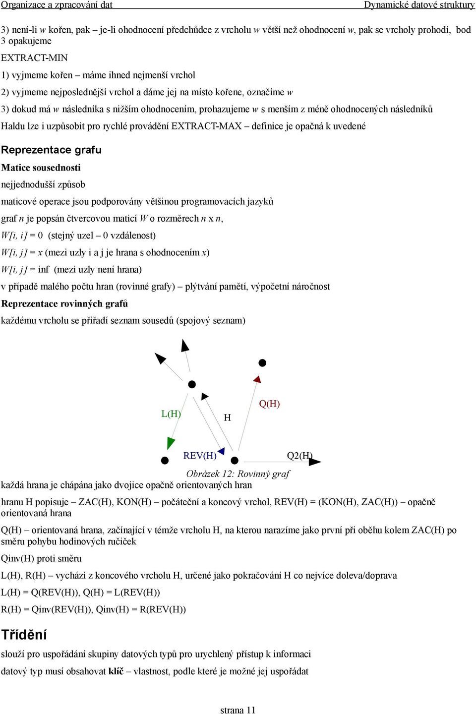 i uzpůsobit pro rychlé provádění EXTRACT-MAX definice je opačná k uvedené Reprezentace grafu Matice sousednosti nejjednodušší způsob maticové operace jsou podporovány většinou programovacích jazyků