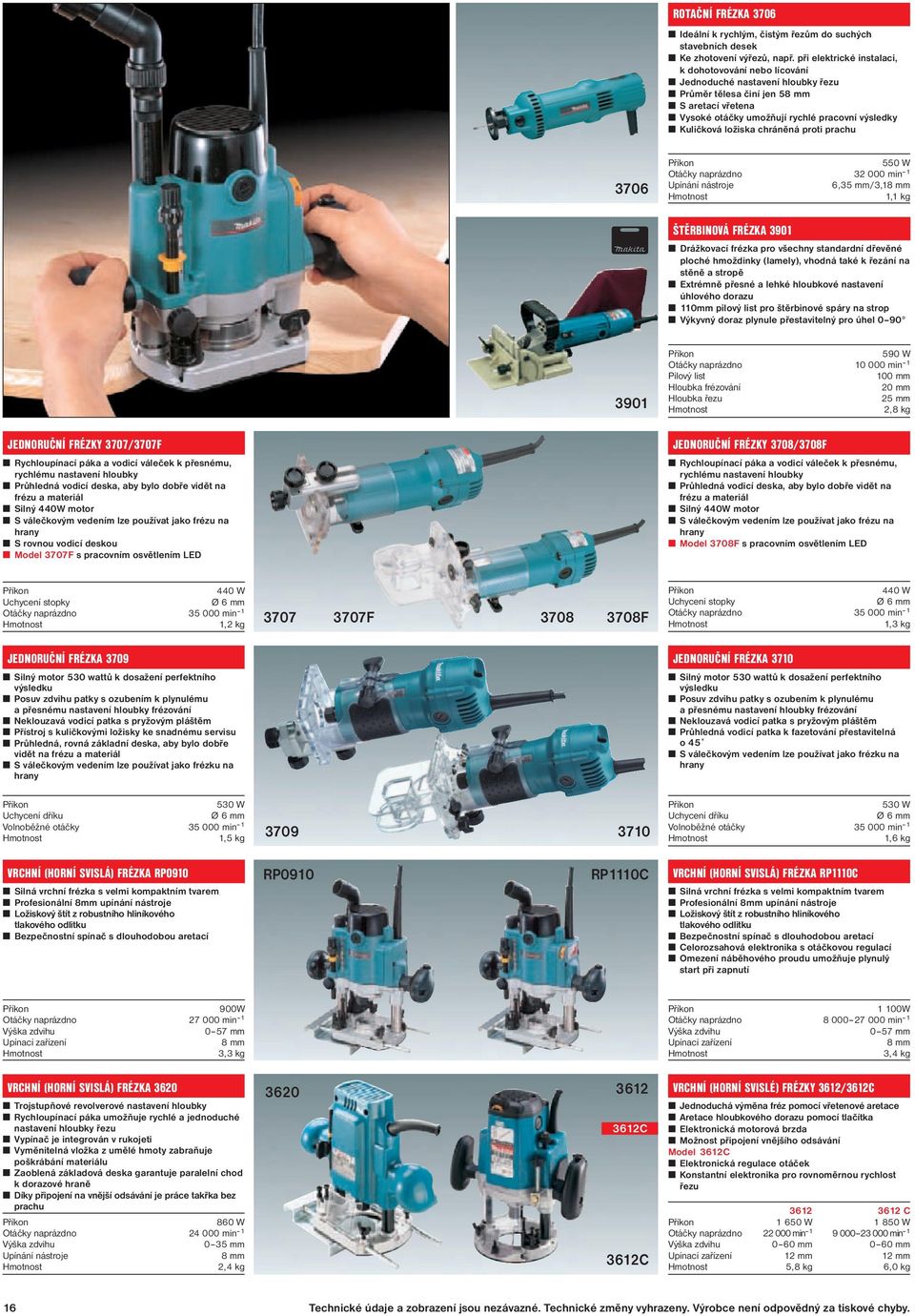 ložiska chráněná proti prachu 3706 550 W Otáčky naprázdno 32 000 min 1 Upínání nástroje 6,35 mm/3,18 mm 1,1 kg ŠTĚRBINOVÁ FRÉZKA 3901 Drážkovací frézka pro všechny standardní dřevěné ploché hmoždinky