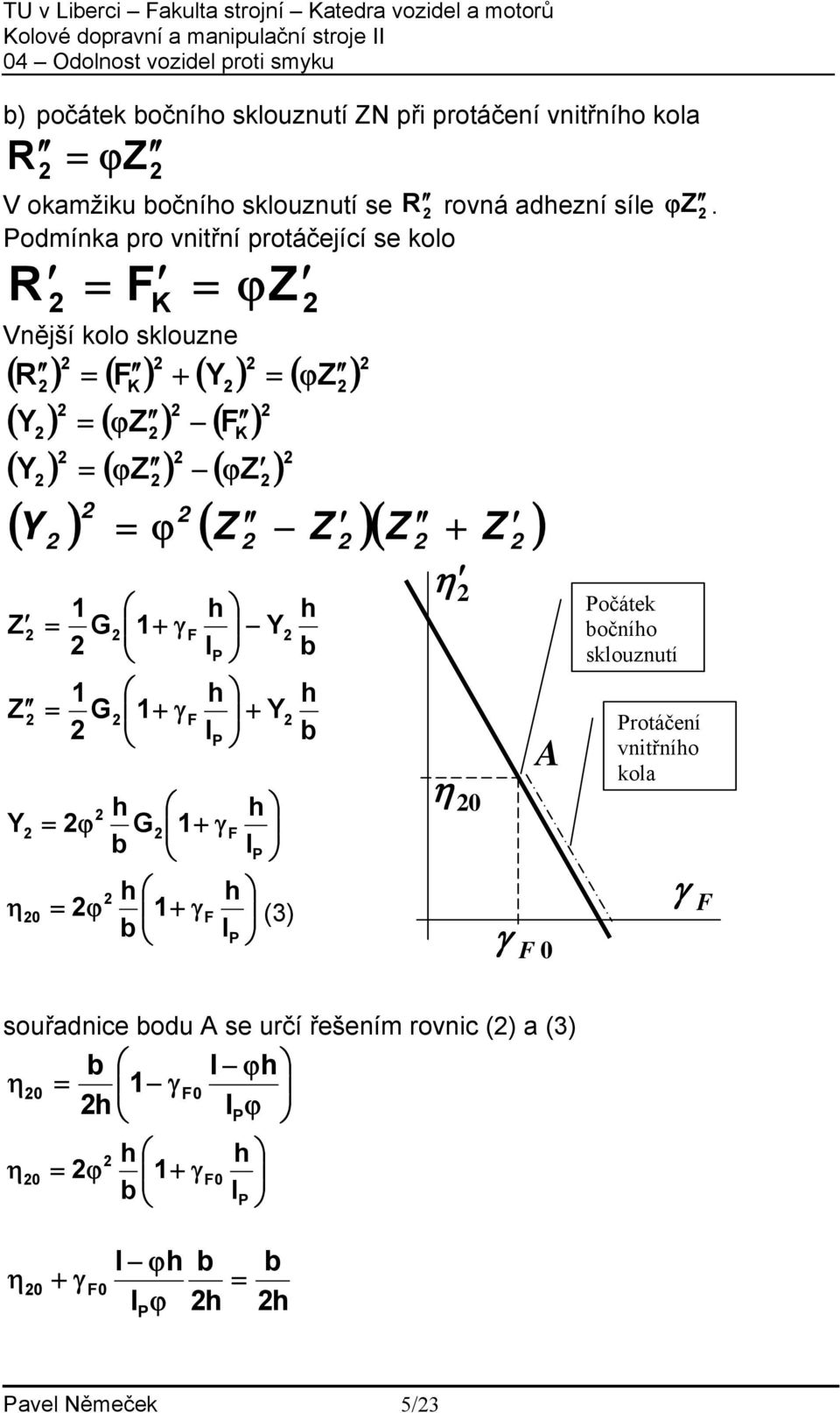 odmínka pro nitřní protáčející se koo R Vnější koo skouzne R ( ) ( ) ( ) ( ) ( ) ( ) ( ) ( ) ( ) ( ) ( ) ( )( ) 0