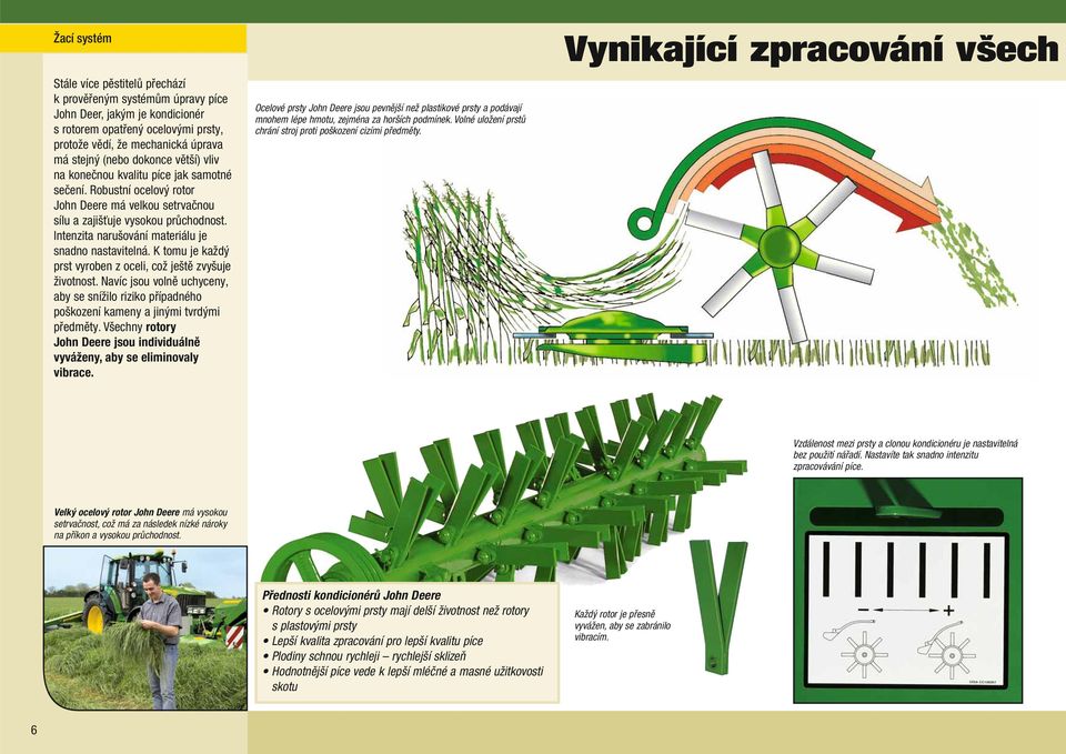 Intenzita narušování materiálu je snadno nastavitelná. K tomu je každý prst vyroben z oceli, což ještě zvyšuje životnost.