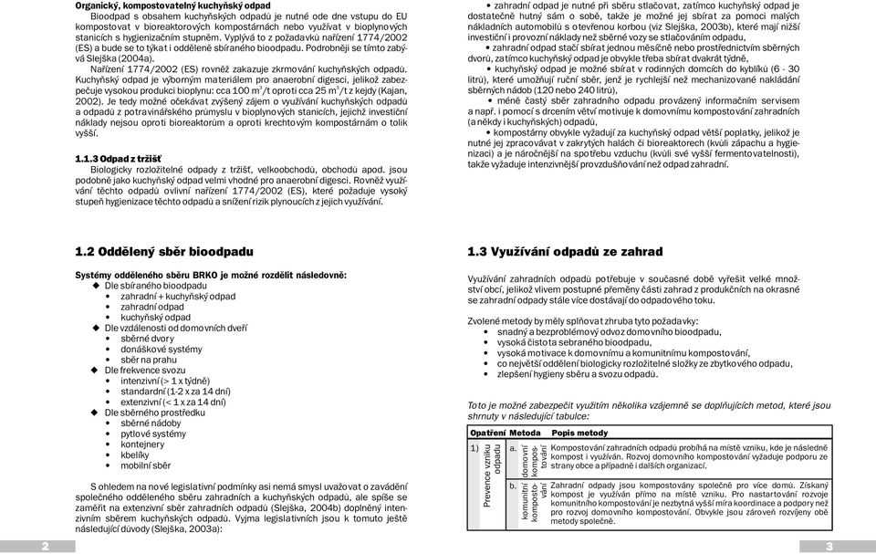 zakazuje zkrmování kuchyòských odpadù Kuchyòský odpad je výborným materiálem pro anaerobní digesci, jelikož zabez- 3 3 peèuje vysokou produkci bioplynu: cca 100 m /t oproti cca 25 m /t z kejdy