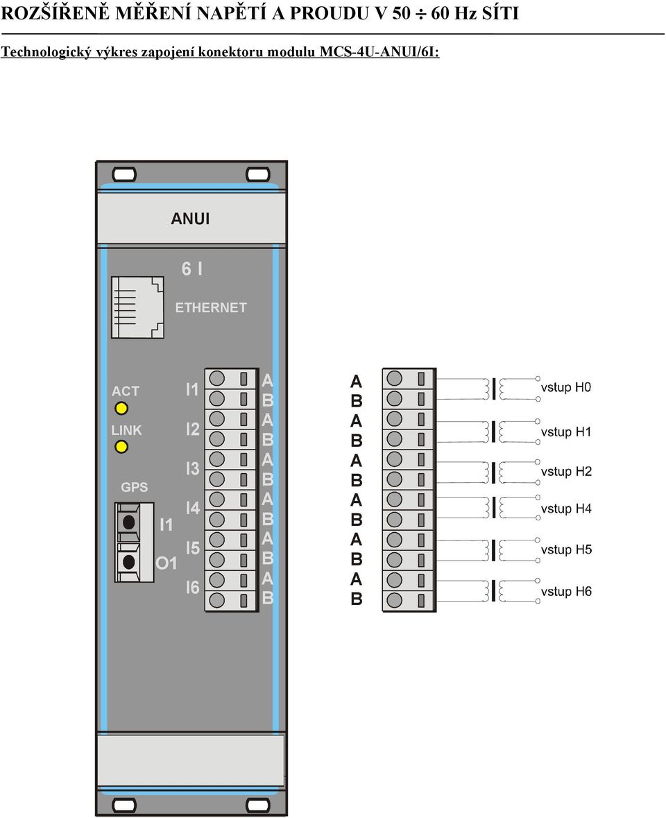 konektoru modulu MCS-4U-NUI/6I: NUI 6 I