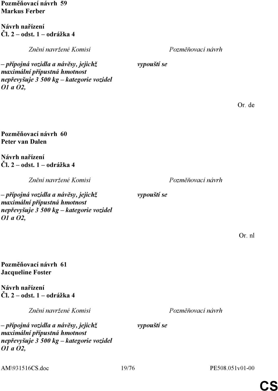 Or. de 60 Peter van Dalen Čl. 2 odst.  Or. nl 61 Jacqueline Foster Čl. 2 odst.  AM\931516.doc 19/76 PE508.051v01-00