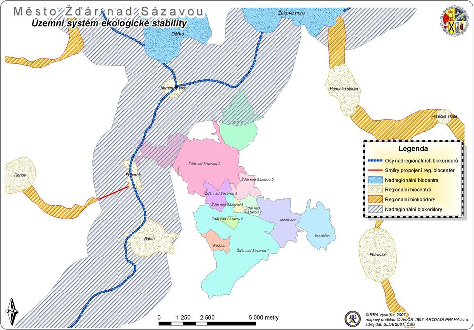 biocenter Nadregionální biocentra Regionalni biocentra Regionalni biokoridory