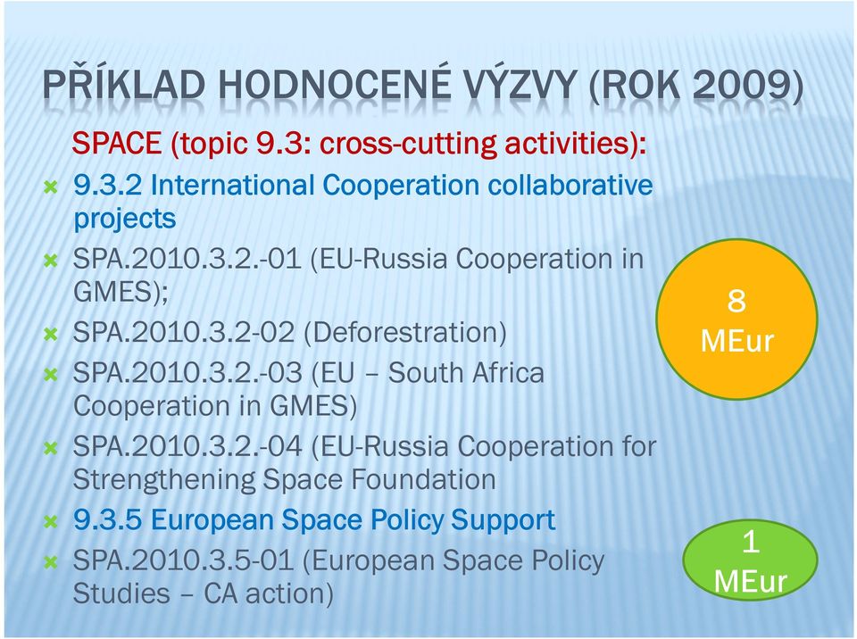 2010.3.2.-04 (EU-Russia Cooperation for Strengthening Space Foundation 9.3.5 European Space Policy Support SPA.