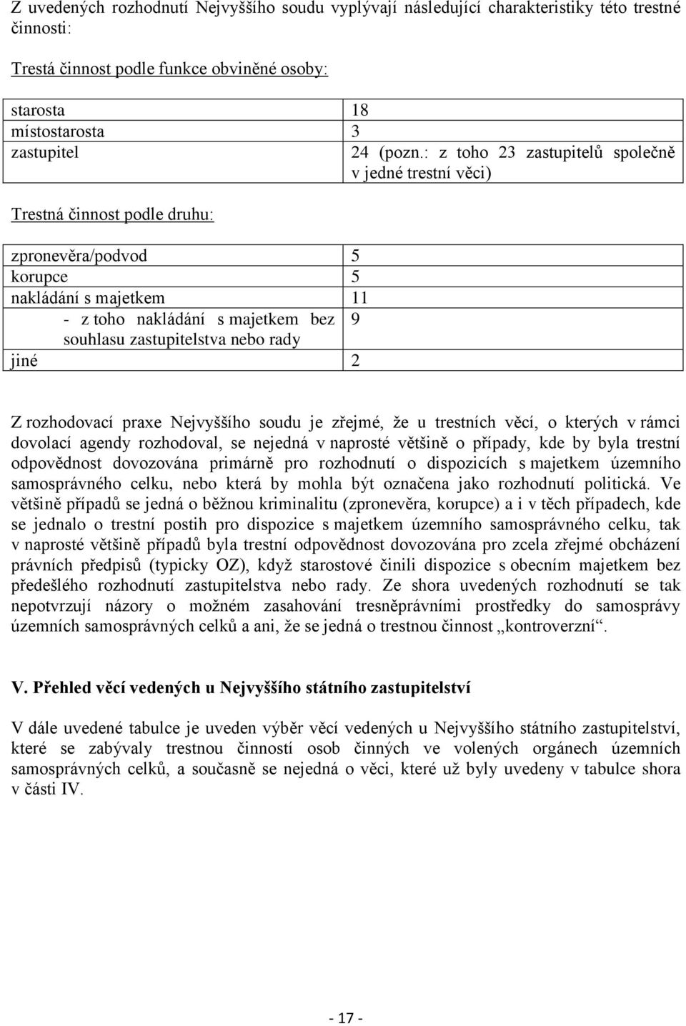 nebo rady jiné 2 Z rozhodovací praxe Nejvyššího soudu je zřejmé, že u trestních věcí, o kterých v rámci dovolací agendy rozhodoval, se nejedná v naprosté většině o případy, kde by byla trestní