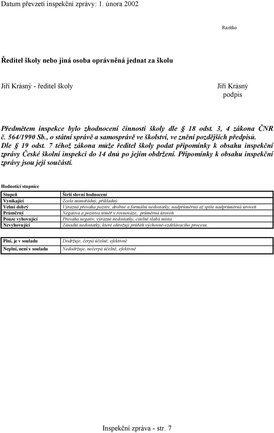 3, 4 zákona ČNR č. 564/1990 Sb., o státní správě a samosprávě ve školství, ve znění pozdějších předpisů. Dle 19 odst.