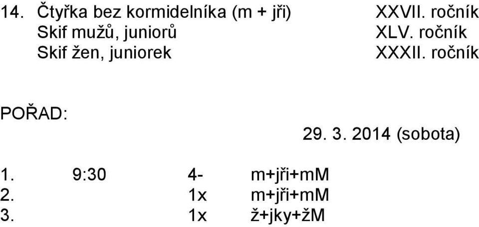 ročník Skif žen, juniorek XXXII.