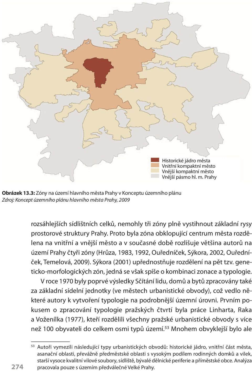 rysy prostorové struktury Prahy.