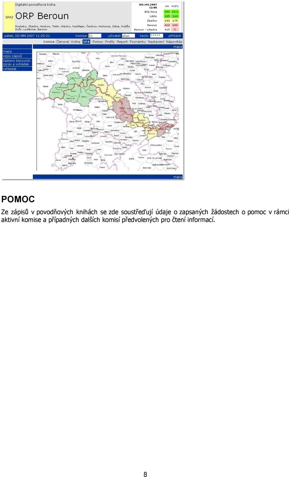 pomoc v rámci aktivní komise a případných