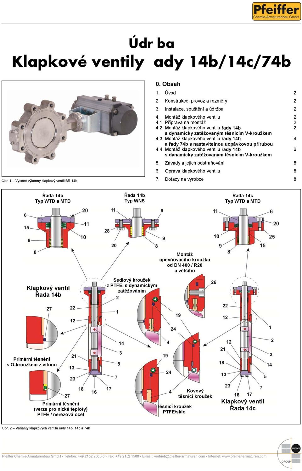 3 Montáž klapkového ventilu řady 14b 4 a řady 74b s nastavitelnou ucpávkovou přírubou 4.4 Montáž klapkového ventilu řady 14b 6 s dynamicky zatěžovaným těsnicím V-kroužkem 5.