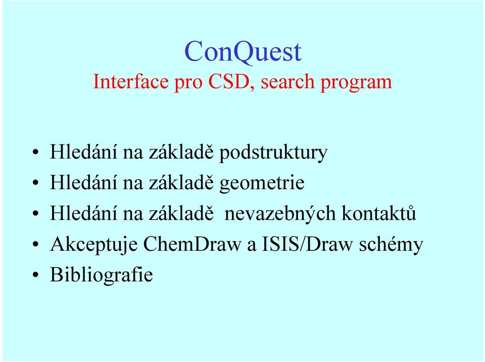 základě geometrie Hledání na základě nevazebných