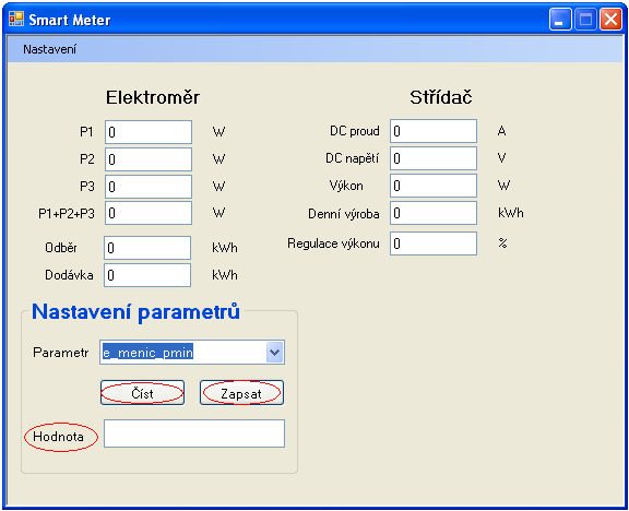 3.4.3 Nastavení parametrů Nastavení max. jmenovitého výkonu síťového invertoru V tomto parametru se nastavuje AC nominální výstupní výkon síťového / síťových invertorů. Příklad 1.