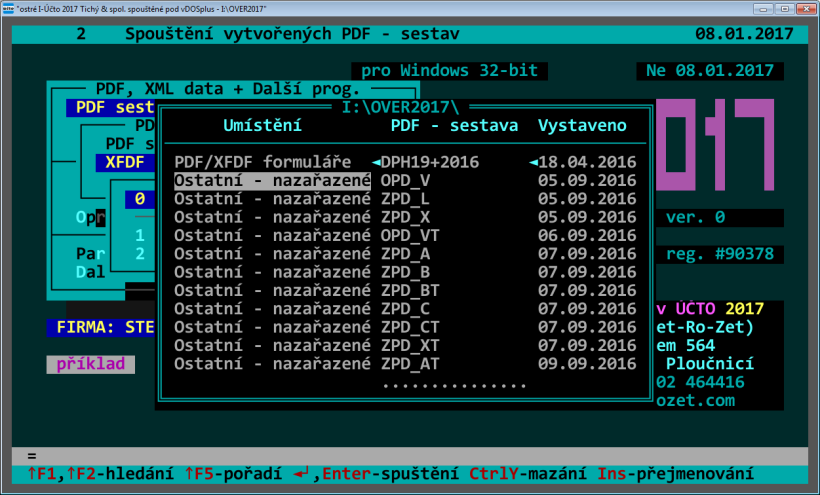 nepostradatelné pro fungování PDF-tiskopisů Účta jsou chráněny před smazáním i přejmenováním. 3.