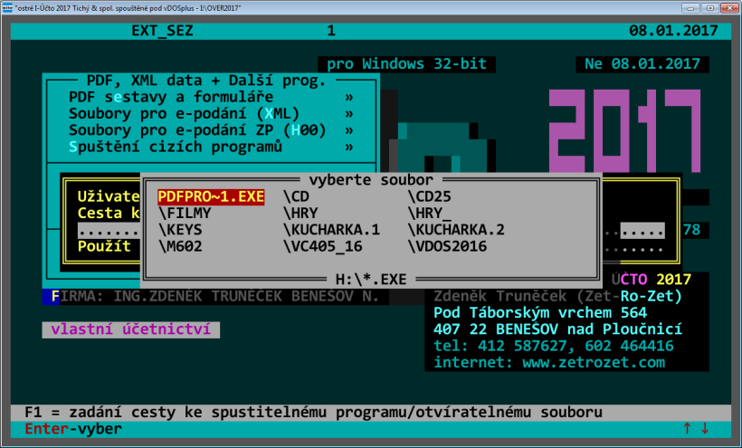 programu a podle Windows. Uvidíte-li v seznamu adresářů název zakončený vlnovkou a číslem, jedná se se vší pravděpodobností o DOS-zobrazení dlouhých názvů Windows.