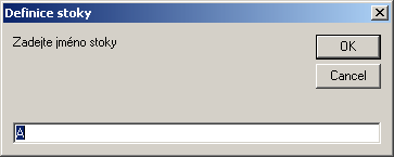 2.9.3.2. Definice stoky Výběrovými módy se označí stoka, zvolí se její název a barevné označení.