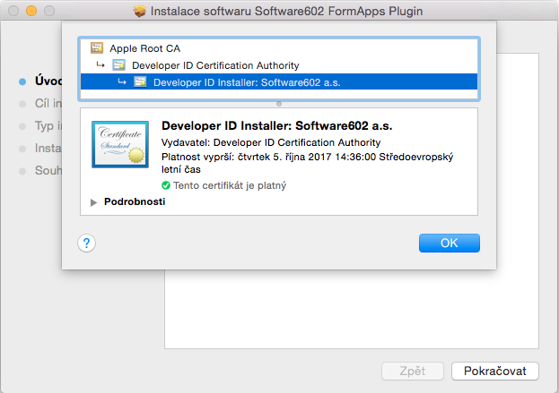 4. Zobrazí se uvítací obrazovka s nabídkou instalace souboru. Kliknutím na ikonu Install FormApps Plugin zahájíte instalaci. 5.