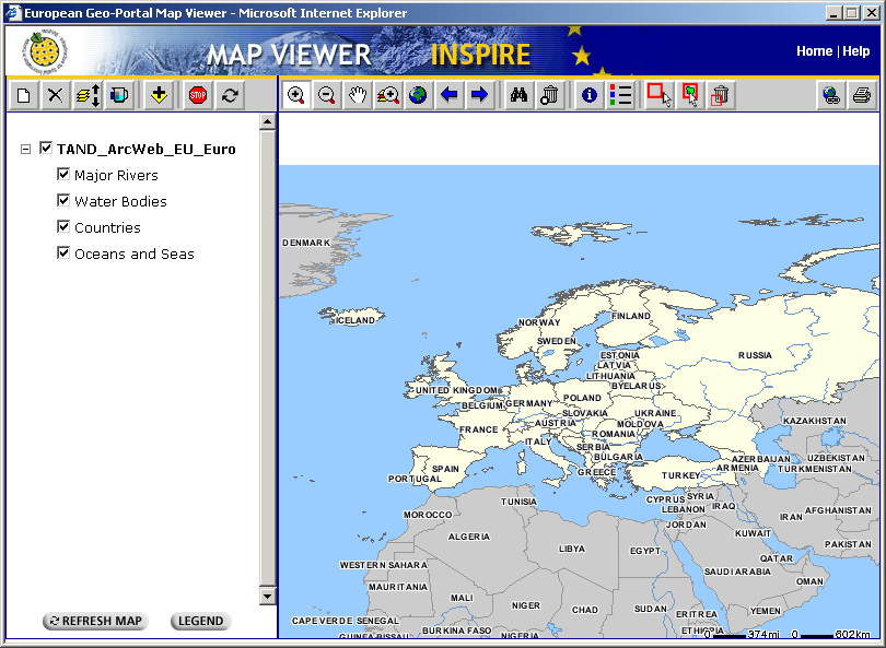 prostřednictvím EU Geo Portálu Členské státy mohou zajistit