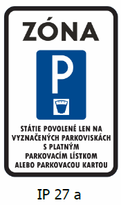Návrh riešenia právny rámec Nástrojom organizácie dopravy v Slovenskom legislatívnom prostredí je výlučne dopravné značenie, pričom jediný účinný mechanizmus regulácie statickej dopravy v