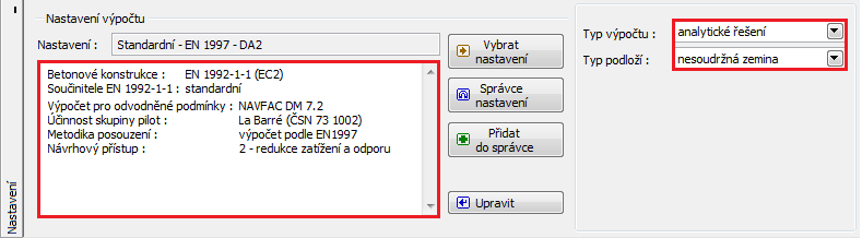 Řešení K výpočtu této úlohy použijeme proram GEO 5 SKUPINA PILOT.