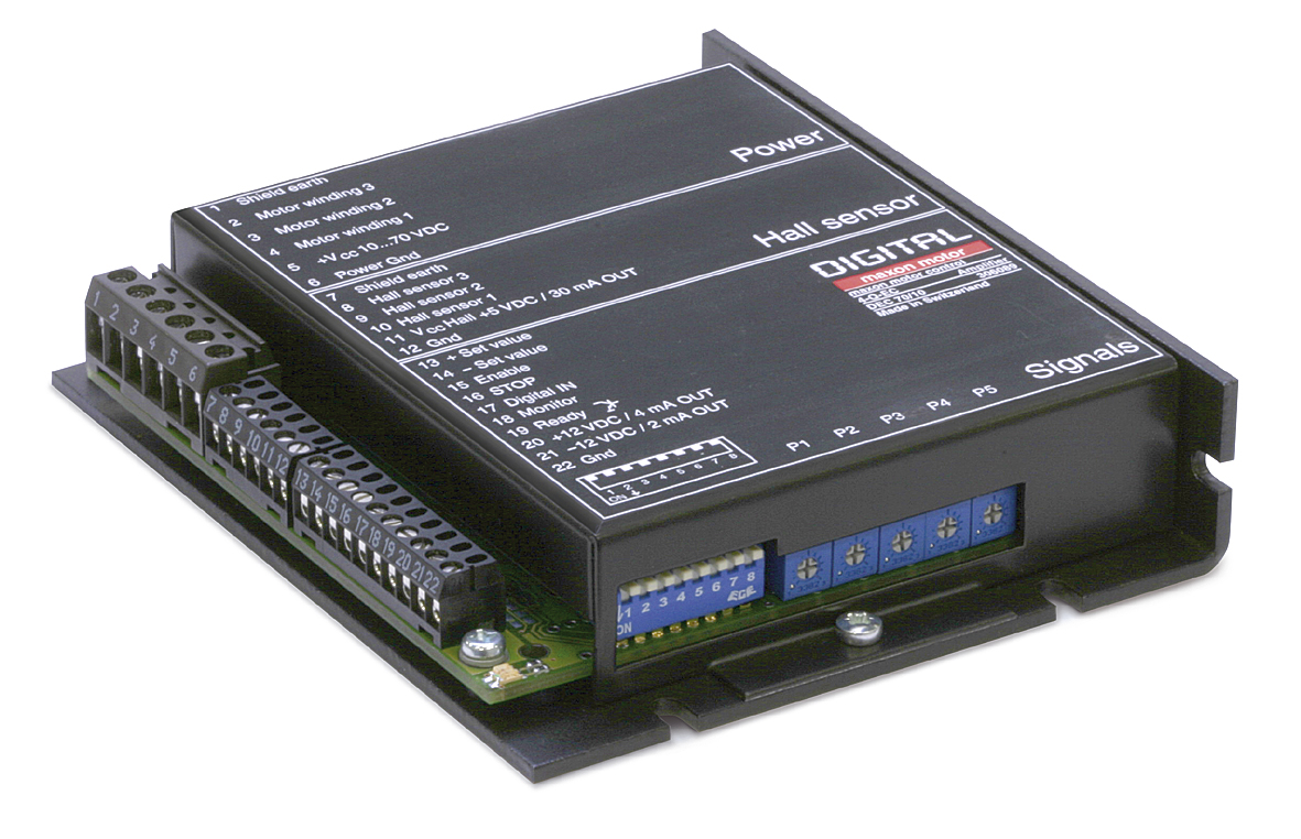 4-Q-EC řídicí jednotka DEC 70/10 objednací číslo 306089 vydání duben 2006 DEC (Digital EC Controller) je čtyřkvadrantová řídicí jednotka pro vysoce efektivní řízení bezkartáčových, tj.