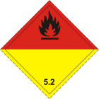5.1 Okysličovacie látky Látky, ktoré samé nemusia byť horľavé, možu však dodávaním alebo uvoľňovaním kyslíka spôsobovať horenie alebo podporovať horenie iných látok a predmetov.vzor č. 5.