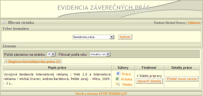 Vkladanie záverečnej práce do systému evidencie záverečných prác (EZP) 1. Aktivácia prístupu do systému EZP Pre prístup do EZP sa využíva jednotný spôsob prístupu cez LDAP server ŽU (tak ako napr.