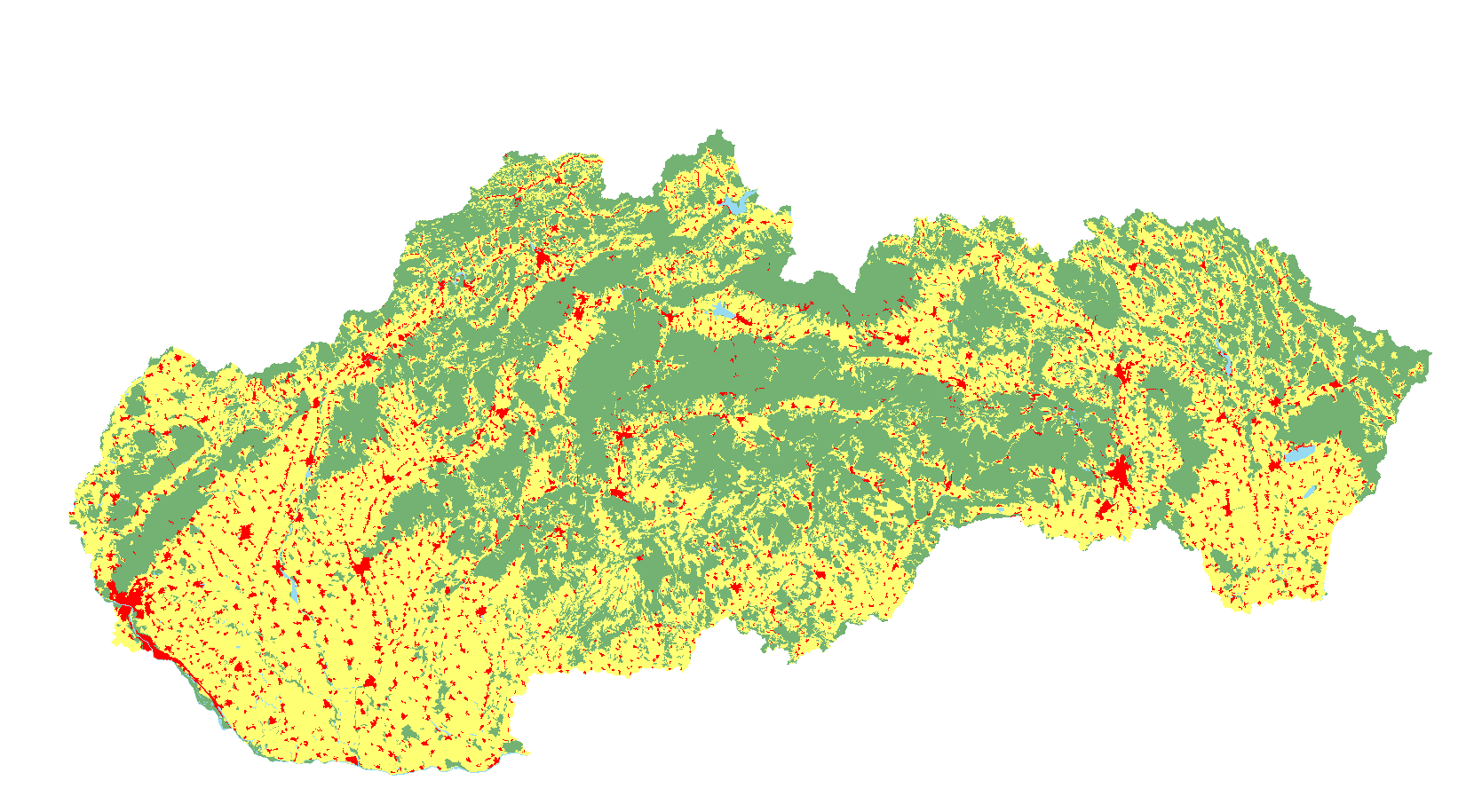 typy krajiny lesná 21229,80km 2 poľnohospodárska