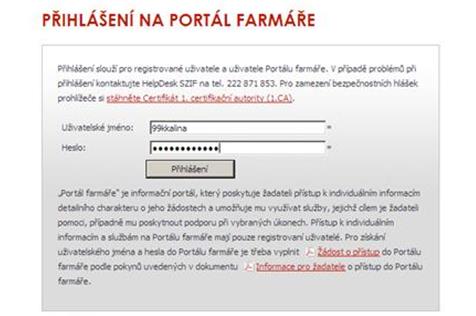 Na Portálu farmáře v menu Nastavení (v pravém horním rohu) mají také registrovaní uživatelé možnost aktivovat si tzv. zasílání informací na e-mail.