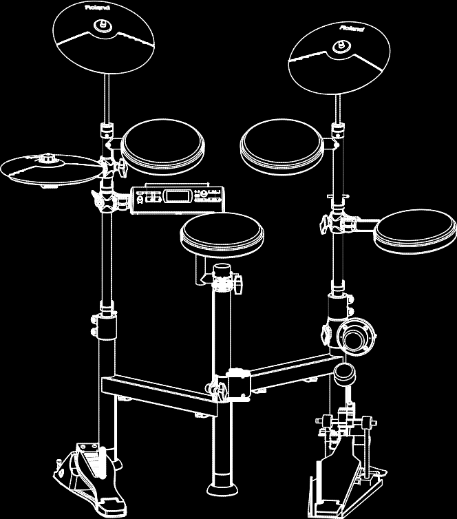 Uživatelský manuál Děkujeme a blahopřejeme za váš výběr přístroje řady Roland V-Drums Portable TD-4KP. Tento dokument je Uživatelský manuál pro TD-4 Perkusní zvukový modul.