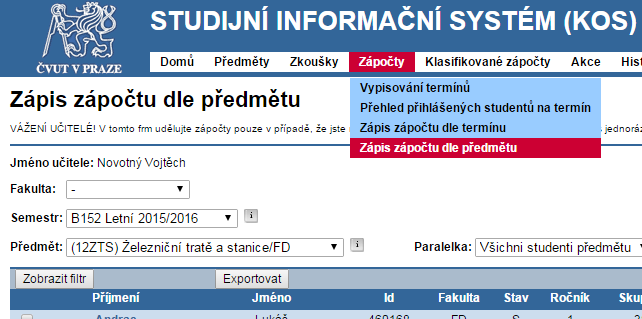 schválena - práce musí být odevzdána v předepsaná podobě (zápočet je nutnou podmínkou ke