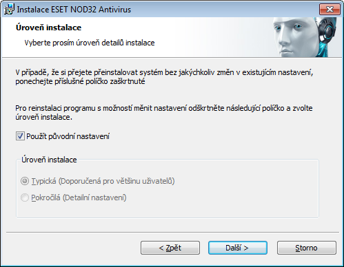 2. Instalace Po zakoupení ESET NOD32 Antivirus je možné instalační soubor stáhnout přímo ze stránek společnosti ESET jako instalační balíček (.msi).