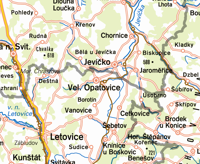 Ukázky základních map zpracovávaných ZÚ Základní mapa ČR 1 : 10 000 Základní mapa ČR 1 : 50 000