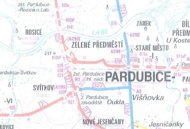 Silniční síť Současné vedení silnic daným prostorem ukazuje výřez se silniční mapy ČR.