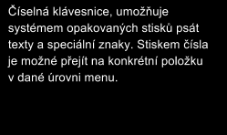 Na obrázku níže jsou popsány primární funkce tlačítek.