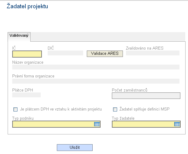 Příručka k webové žádosti BENEFIT7 Kapitola 8.