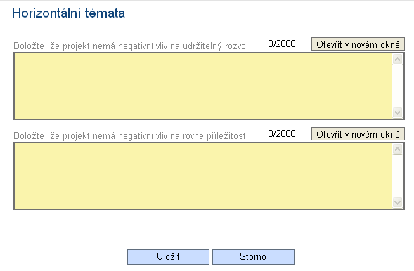 Příručka k webové žádosti BENEFIT7 Kapitola 8.