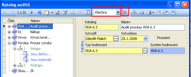 Posun jednotlivých katalogu, prvků a otázek v rámci stromu se provádí pomocí tlačítek Export a import katalogů Lze provádět mezi různými instalacemi (v různých firmách) SW Palstat.