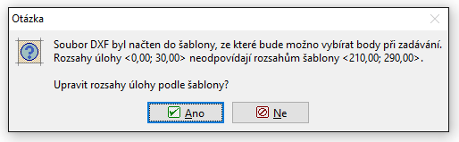 Nyní máme dvě možnosti jak postupovat: - Varianta A - načteme tato data do šablony a jednotlivá rozhraní zadáme v programu ručně. Tento postup je výhodný v případě, že data nejsou příliš rozsáhlá.