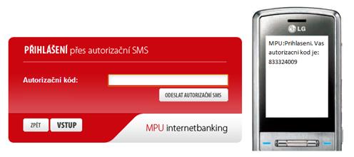 5 Tlačítko pro odeslání autorizační SMS Po odeslání autorizační SMS se na monitoru objeví hláška o jejím odeslání a platnosti. Obrázek č.