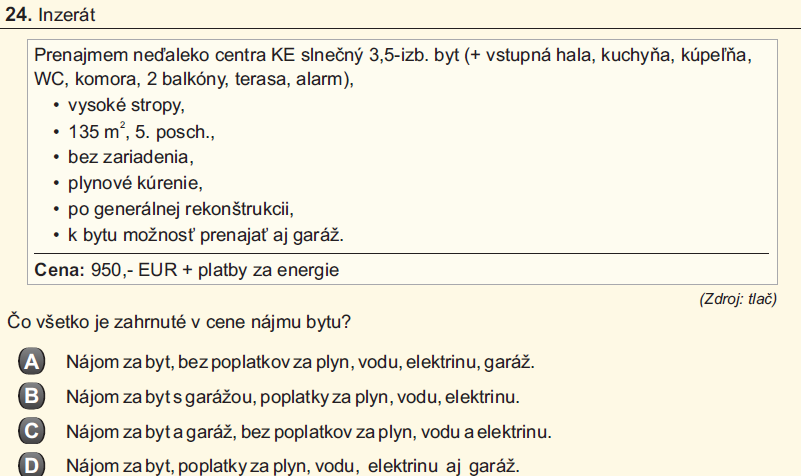 Testovanie T9-212 priebeh, výsledky a analýzy Analýza položky č. 24 Ukážka položky č.