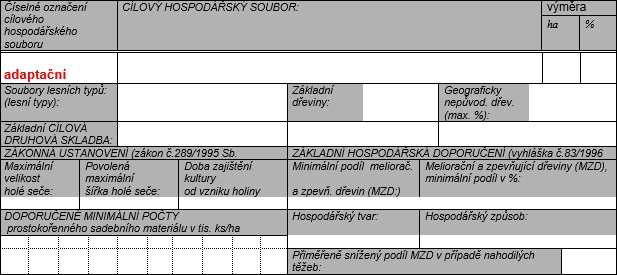 Projekce adaptačních opatření do adaptačních RSH 1. Změna dřevinné skladby 2. Postupné snížení obmýtí 3. Prodloužení obnovní doby 4. Plné využití přirozené obnovy 5.