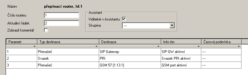 Směrování hovorů Směrování hovorů a SMS skrze přepínací router probíhá podobným způsobem jako u běžného routeru, pouze s tím rozdílem, že přepínací router používá jedinou vstupní informaci, kterou je