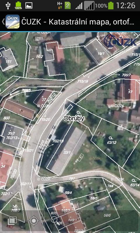 Prohlížecí služby v mobilních aplikacích Funkce Dotazování na informace z katastru nemovitostí.