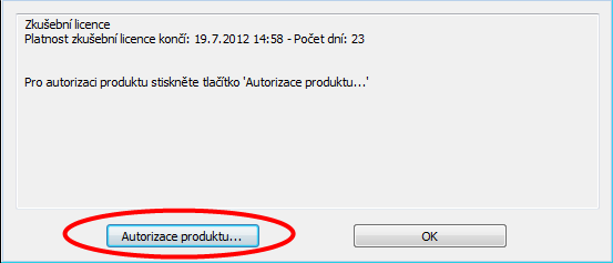 Registrace a autorizace Průběh registrace a autorizace: - Při instalaci DT+ 2014 je vygenerován aplikační kód platný pro daný počítač.