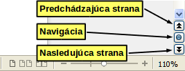 Obrázok 7: Tlačidlá navigácie Panel nástrojov Navigácia (obrázok 8) obsahuje ikony pre všetky typy objektov zobrazených v okne Navigátor spolu s niekoľkými ďalšími (napríklad ikona pre výsledky