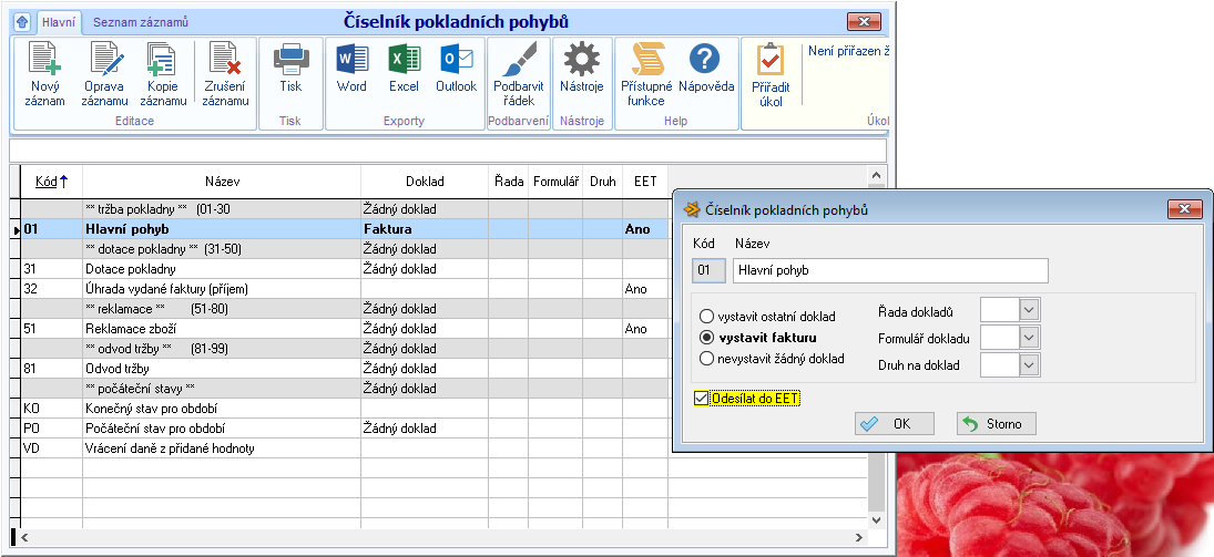 3.2 Pokladny - definice Ve volbě Exporty, nastavení / Pokladny definice lze k jednotlivé pokladně přiřadit konkrétní provozovnu.