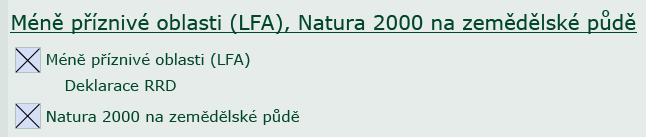 Podmínky pro platbu v oblastech NATURA 2000 Ptačí oblast a/nebo Evropsky významná lokalita a současně v 1.