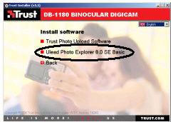 Software Trust Photo Upload Program pro ukládání fotografií na Trust PhotoSite. (www.trustphotosite.com) Ulead Photo Explorer 8.